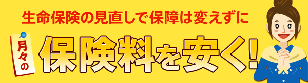 月々の保険料を安く！